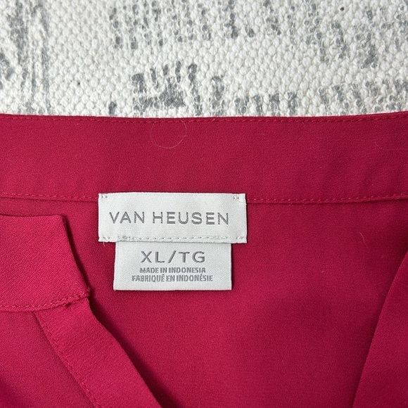 Van Heusen Red Blouse Size XL/TG - Picture 5 of 5